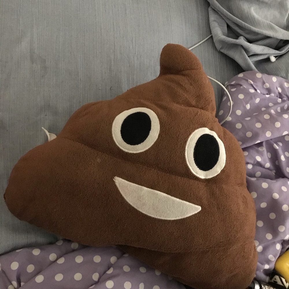 poop emoji pillow